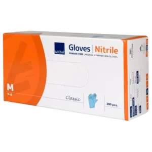 ABENA Guantes de Nitrilo Azul Talla M 200uds