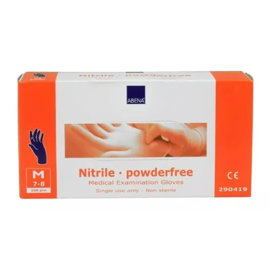 ABENA Nitrilo Guantes Azul M 100uds