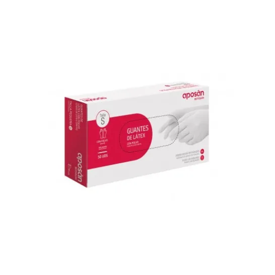 APOSAN Guantes Latex Talla S 50uds