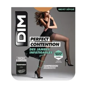 DIM Compression pantyhose Perfect Contintion sheer tired legs in Beige size ES: 46-48 / 4