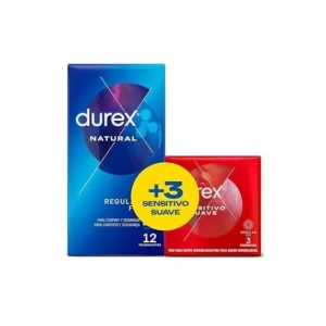 Durex ® Natural Plus 12 pieces + Sensitive Soft 3 pieces