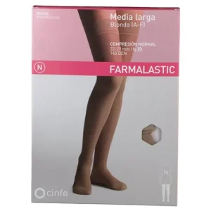Farmalastic long compression stockings normal colour camel T-G