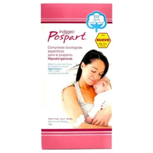 indasec Pospart Normal Tocologic Pads with Wings 14 pieces