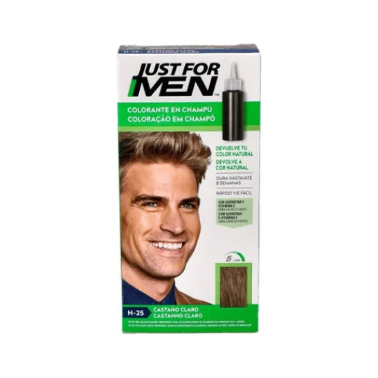 Just For Men champú colourante castaño claro 30ml
