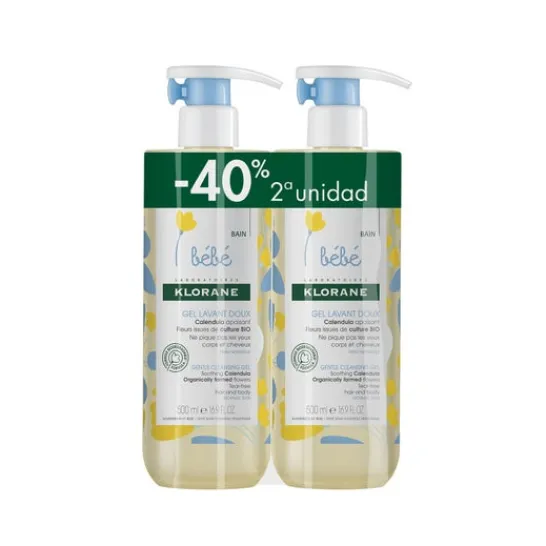 Klorane Bb Gentle Cleansing Gel 2X500Ml