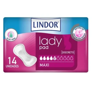 Women Lindor Lady Pad Compresses Maxi 14uds