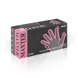 Maxter Guantes Nitrilo Sin Polvo Talla XL Negro 100uds