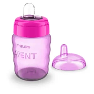 Philips Avent 260ml soft nozzle girl glass