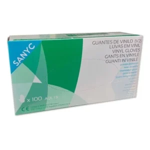 Sanyc Guante Vinilo Newmark Sin Polvo Talla Pequeña 100uds