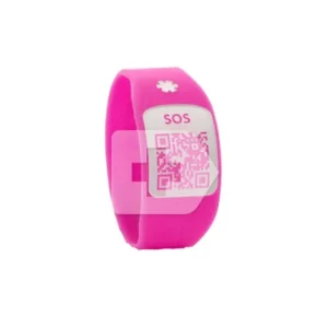 SILINCODE bracelet SOS QR pink colour T-S 1ud