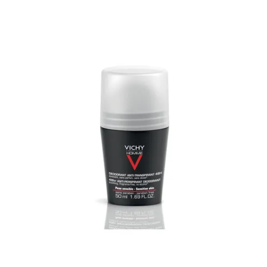 Vichy Homme Roll-on Deodorant for Sensitive Skin 50ml