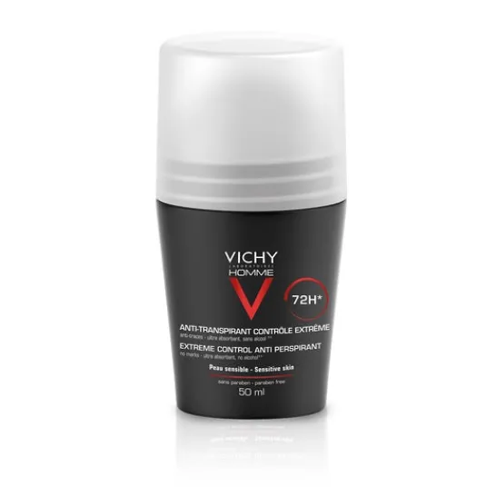 Vichy Homme 72h intense control roll-on deodorant 50ml