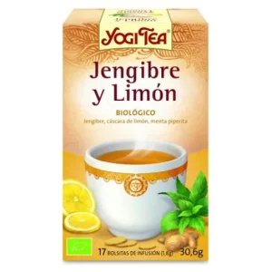 YOGI TEA jengibre y limón 17 bolsas